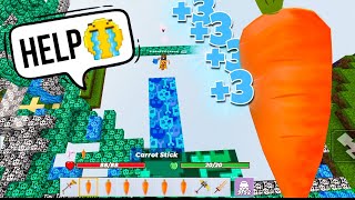 Trolling with CARROT STICK is Fun😂  Blockman Go  Skyblock [upl. by Bernardine490]