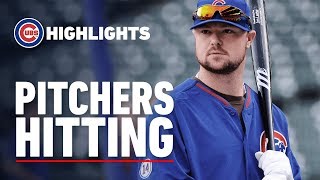 Cubs Pitchers Hitting [upl. by Onil]