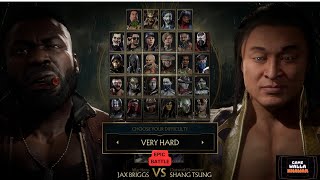 Mortal Kombat 11 Jax vs Shang Tsung  Full Hard Mode Fight [upl. by Nivrag294]