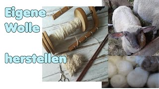 Eigene Wolle herstellen  Naturprodukt Schafwolle meine erste Mütze [upl. by Eleni]