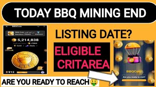 BBQ Coin new updateBBQ coin mining phase endBBQ coin listing dateEligible critareaprice [upl. by Uliram]