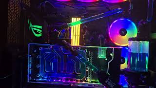 MY CUSTOM LIQUID LOOP  I9 13900 K 64 GIGS DDR5 6000 MHZ 4 360 EK RADS EK COOLING kit [upl. by Malanie635]