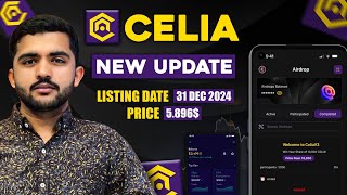 Celia New Update  Celia Airdrop  Celia Price Celia mining listing date [upl. by Ahsiela]