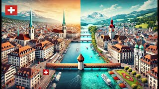 4K Walking Tour Zurich to Lucerne  Discover Switzerlands Beauty zurich switzerland lucerne [upl. by Elia195]