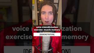 Voice masculinization exercise muscle memory for lower notes transvoice voicetraining [upl. by Shane]