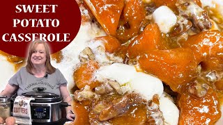 Crockpot SWEET POTATO CASSEROLE Favorite Thanksgiving Side Dish [upl. by Elke]