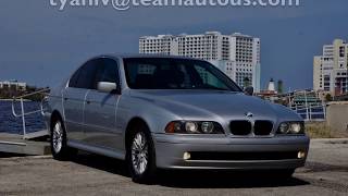 2003 BMW 530i Titanium Silver Metallic Clean CarFax excellent condition [upl. by Cloris]