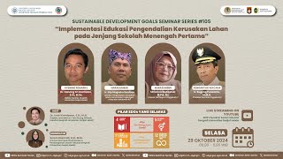 SDGs Seminar Series 105 [upl. by Elstan]