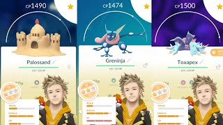 Halloween Cup Great League Palossand Toxapex Greninja team is QUICK in Pokemon Go [upl. by Doralyn]