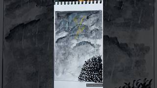 How to draw raining 🌧 painting  raining drawing  trending shorts viralvideos rain drawing [upl. by Ayokahs]