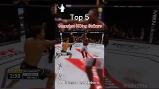 5 crazy times grapplers knocked out strikers in the UFC ufc mma wrestling boxing [upl. by Notsla]