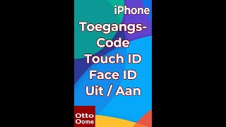 Hoe zet je de toegangscode van je iPhone aan of uit Touch id of Face ID uit en aanzetten [upl. by Zebulon]