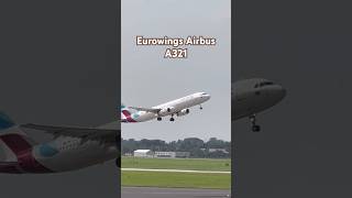 Eurowings Airbus departure from DUS Airport shorts aviation video airplane takeoff germany [upl. by Zumwalt]