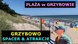 Grzybowo Plaża i Grzybowo 2024 Spacer po mieście ul Nadmorska i Atrakcje [upl. by Leahcimnhoj425]