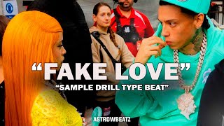 FREE Melodic Drill x Central Cee x Dave Type Beat  quotFAKE LOVEquot  Nemzzz X RnB Drill Type Beat [upl. by Lamhaj]