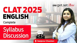 CLAT 2025 English Syllabus  All About English Syllabus for CLAT 2025  Sanjana Chauhan [upl. by Anaicilef]