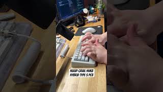 Norbauer Heavy Grail Oxide Gray Housing HHKB Hybrid Type S Internals ASMR Typing Sound Test [upl. by Ymma]