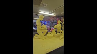 Butter sculpture at York State Fair [upl. by Nnahaid]