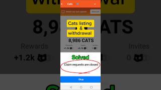 Cats Withdraw process  claim requests are closed Solve  cats token price [upl. by Colly]