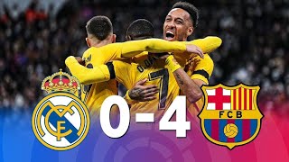 Real Madrid vs Barcelona 40 2024 El clasico Highlights  Lewandowskiraphina and Lamine yamal goal [upl. by Ahsilahs]