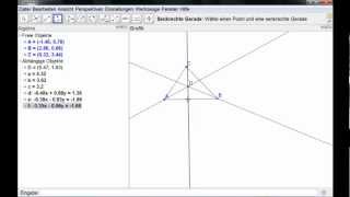 Grundkonstruktion Inkreis mit Hilfe der Werkzeuge in GeoGebra [upl. by Ellimac]