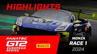 HIGHLIGHTS  Race 1  Monza  2024 Fanatec GT2 Europe [upl. by Yetnom]