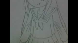 how i draw konata izumi from lucky star [upl. by Onahpets]