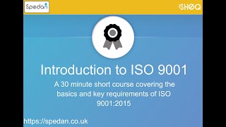 Introduction to ISO 9001 Free ISO training [upl. by Garmaise813]