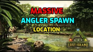 MASSIVE Angler Spawn Lost Island Ark Where To Find Angler Fish On Lost Island Ark Guide Location [upl. by Elbam]