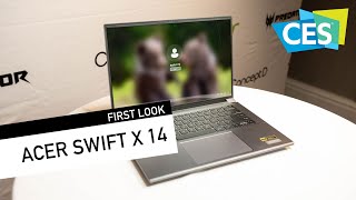 Acer Swift X 14  CES 2023 First Look [upl. by Trager418]