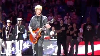 QTip Plays National Anthem on Electric Guitar at New Orleans Pelicans Game [upl. by Esialb]