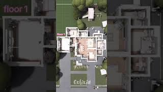 bloxburg house layout 4 bedroom 4 bathroom shorts bloxburg bloxburgbuild roblox bloxburghouse [upl. by Iaka257]