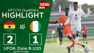 Highlights Ghana vs Cote DIvoire U20 AFCON Qualifiers Semi Finals  Zone B [upl. by Win804]