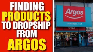 Finding Products To Dropship From Argos Argos Dropshipping [upl. by Oslec]