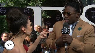 Melvin Gordon gives Katie Nolan fantasy draft advice  2019 ESPYS [upl. by Pfaff]