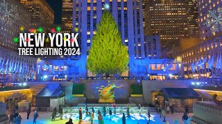 NYC Christmas Walk 2024 ✨ Rockefeller Center Christmas Tree Lighting 2024 Preparation Bryant Park [upl. by Tarah759]