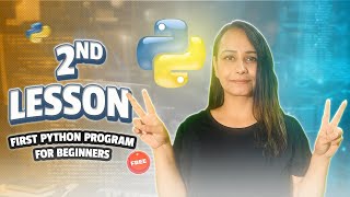 First Python program for beginners python pythonbeginner [upl. by Nosreip]