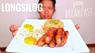 LONGSILOG  FILIPINO BREAKFAST  longanisasinangag and itlog [upl. by Ymmat]