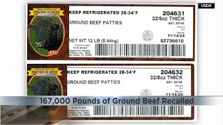 E coli fears cause recall of over over 160000 pounds of ground beef [upl. by Anialram750]