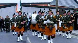 St Patricks Day parade in New Ross Co Wexford Ireland New Ross FCA Pipe Band [upl. by Annaear]