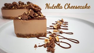 No Bake Nutella Cheesecake  With Chocolate Hazelnuts and Ferrero Rocher  Rahiza Dorah [upl. by Artenahs]