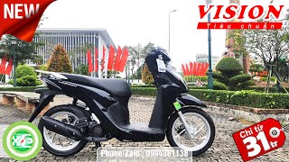 XE amp XE  Review và báo giá Vision 110cc 2023 》Tiêu chuẩn  Đen bóng [upl. by Debbi]