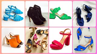 ZAPATOS MUJER MUY BONITOS DE TACÓN MEDIO BLOQUE CON DIFERENTES TIPOS [upl. by Forbes]