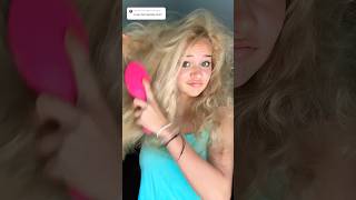 Let’s brush my curly hair 👀 shorts fyp viral curlyhair [upl. by Eiraminot]