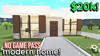 20k Beachy Modern Bloxburg NO GAME PASS House Build WITH VOICE [upl. by Koosis58]