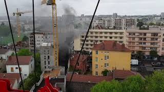 GRUTIER  CRANE  GRUTIER LE FEU SOUS LA 2ÈME GRUE  QUELLE DÉCISION PRENDRE  MERCI AUX POMPIERS 🔥 [upl. by Lyn]