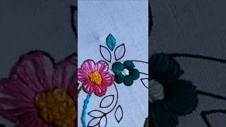 Fishbone Stitch  Very Easy Fishbone Stitch Embroidery Tutorial fishbonestitch youtubeshorts [upl. by Ellives]