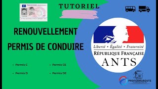 Renouvellement du permis de conduire 2024  Tuto ANTS  Permis CCEDDE [upl. by Mcgraw]