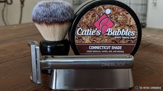 Wednesday Night Shave  Caties Bubbles Connecticut Shade  OneBlade Genesis [upl. by Hannad]