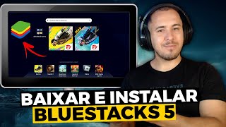 Como Baixar e Instalar o BlueStacks 5 para PC FRACO  Atualizado 2024 [upl. by Adda427]